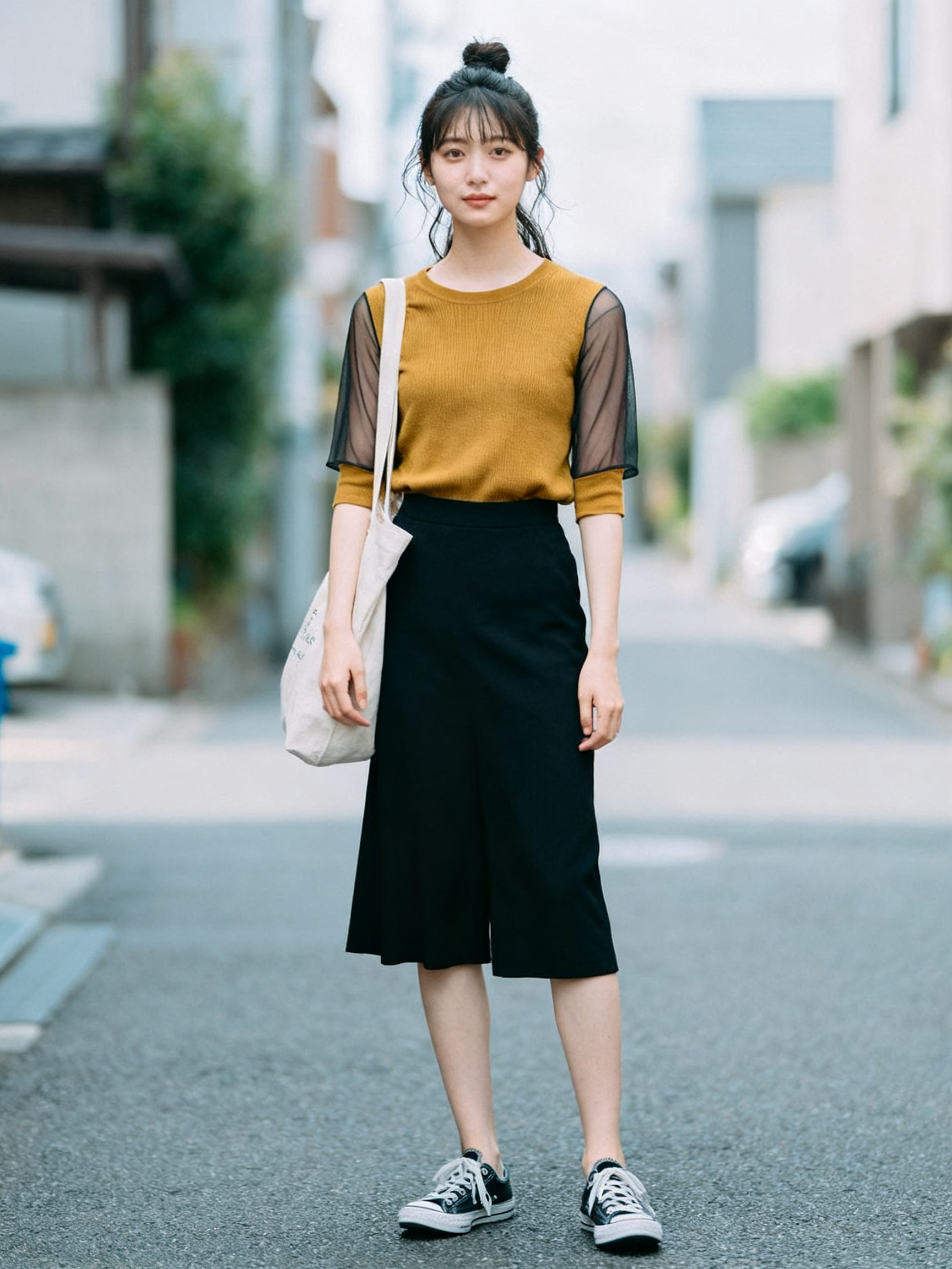 ゴールデンイエローの双子座向けコーデ
